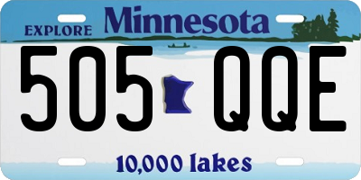 MN license plate 505QQE