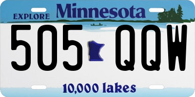 MN license plate 505QQW