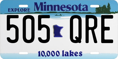 MN license plate 505QRE