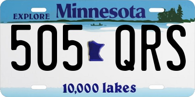 MN license plate 505QRS