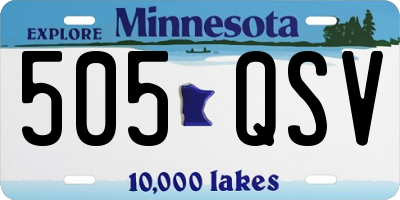 MN license plate 505QSV