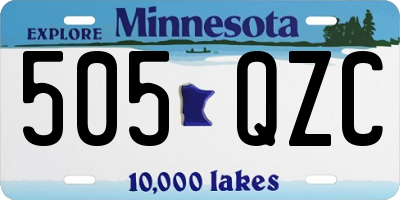 MN license plate 505QZC