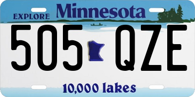 MN license plate 505QZE