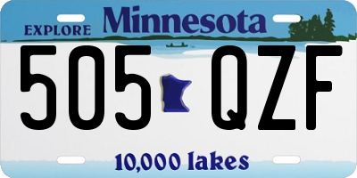 MN license plate 505QZF