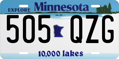 MN license plate 505QZG