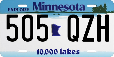 MN license plate 505QZH