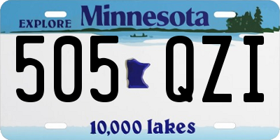 MN license plate 505QZI