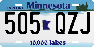 MN license plate 505QZJ