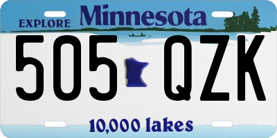 MN license plate 505QZK