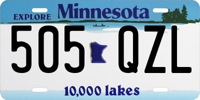 MN license plate 505QZL
