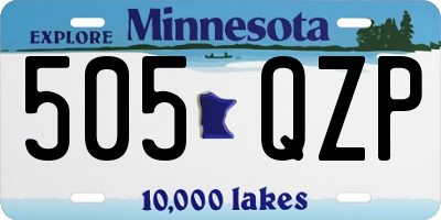MN license plate 505QZP