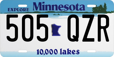 MN license plate 505QZR