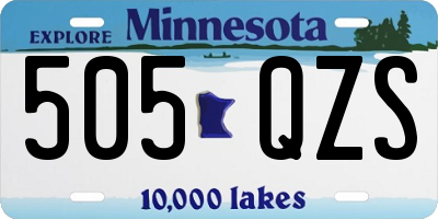MN license plate 505QZS