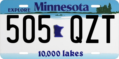 MN license plate 505QZT