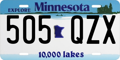 MN license plate 505QZX