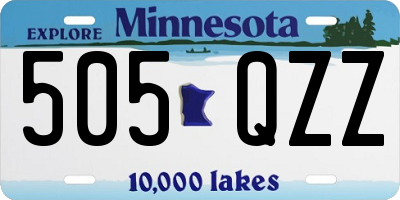 MN license plate 505QZZ
