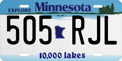 MN license plate 505RJL