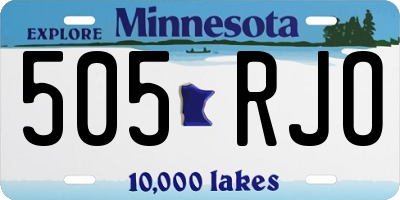 MN license plate 505RJO