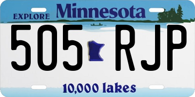 MN license plate 505RJP