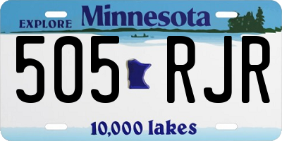 MN license plate 505RJR