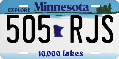 MN license plate 505RJS