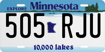 MN license plate 505RJU