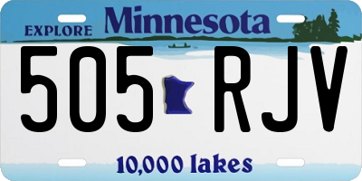 MN license plate 505RJV