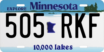 MN license plate 505RKF