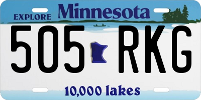 MN license plate 505RKG