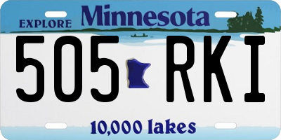 MN license plate 505RKI