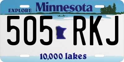 MN license plate 505RKJ
