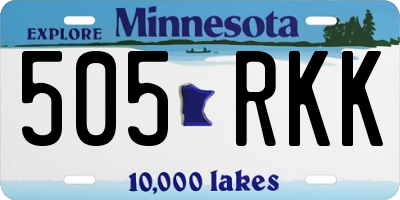 MN license plate 505RKK