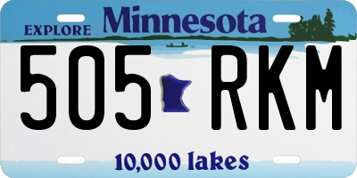MN license plate 505RKM