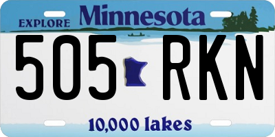 MN license plate 505RKN