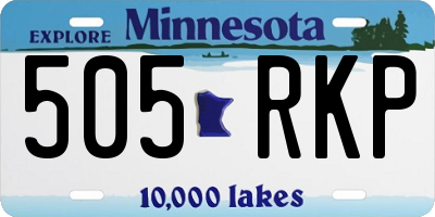MN license plate 505RKP