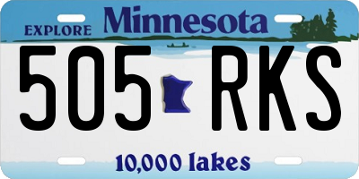MN license plate 505RKS