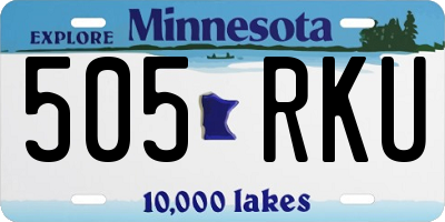 MN license plate 505RKU