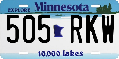 MN license plate 505RKW