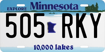 MN license plate 505RKY