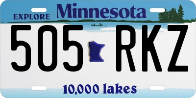 MN license plate 505RKZ
