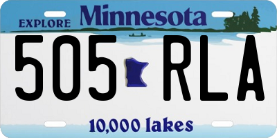 MN license plate 505RLA