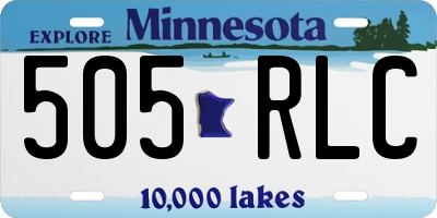 MN license plate 505RLC