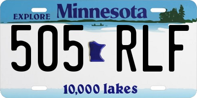 MN license plate 505RLF