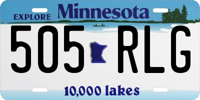 MN license plate 505RLG