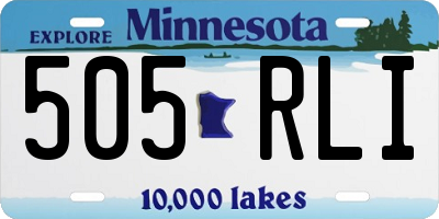MN license plate 505RLI