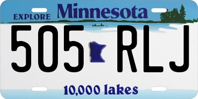 MN license plate 505RLJ