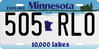 MN license plate 505RLO