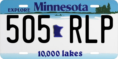MN license plate 505RLP