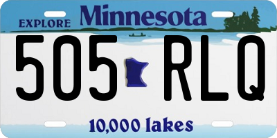 MN license plate 505RLQ