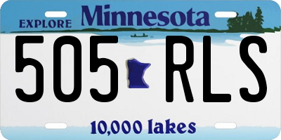 MN license plate 505RLS